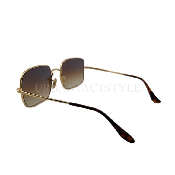 NEW Ray-Ban RB1971 Square 1971 Classic Sunglasses with Gold Frame Brown Lens - Picture 11 of 12